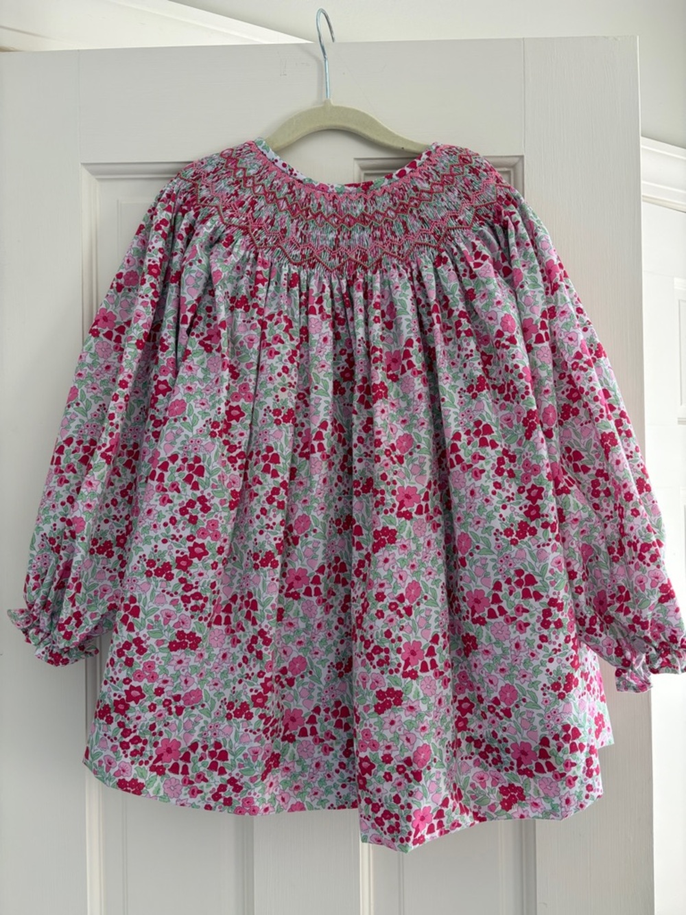 Cecil and Lou Floral Smocked Top | size 7